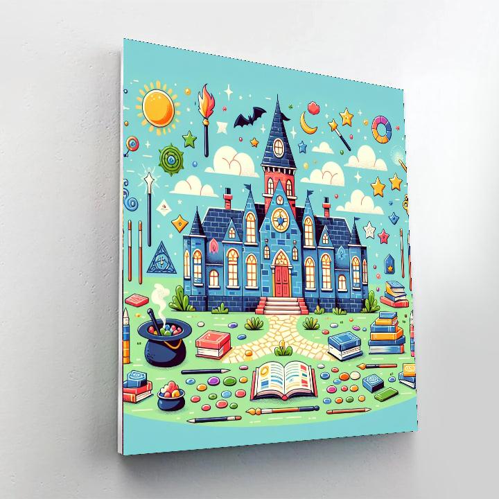 Enchanted Wizard's Academy Number Painting