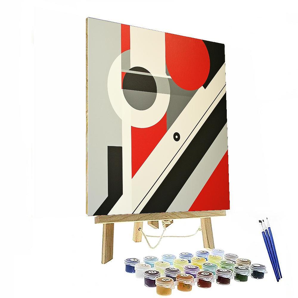 Kazimir Malevich Inspired Vibrant Symmetry  Painting Number Kit