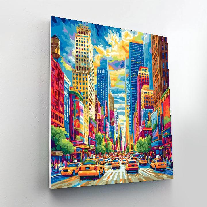 Edward Hopper Inspired Metropolitan Echoes  Number Painting