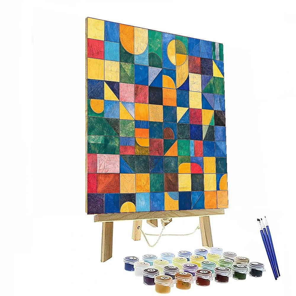Paul Klee Inspired Charming Mosaic  Painting Number Kit