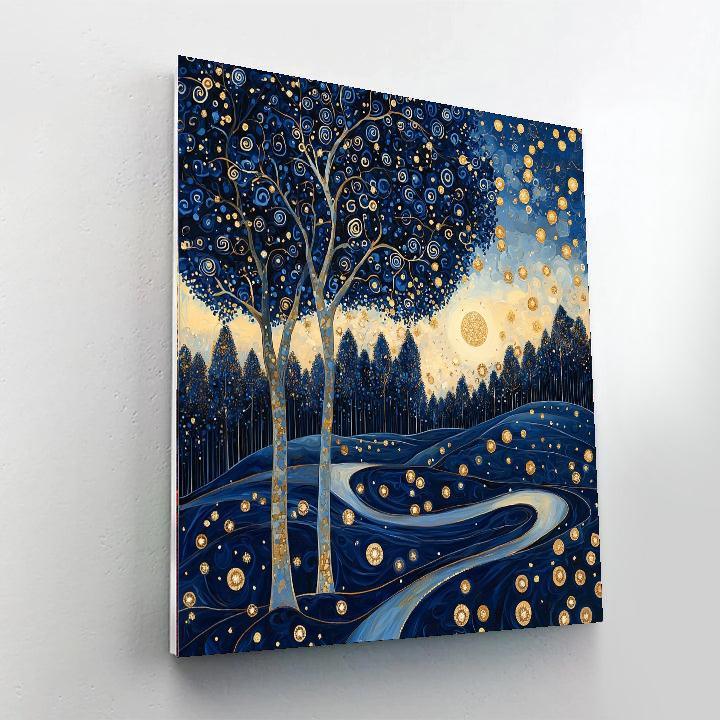 Gustav Klimt Inspired Twilight Tapestry  Paint By Numbers Art