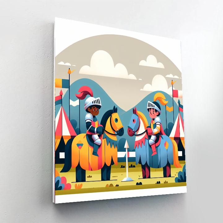 Noble Knights' Tournament DIY Paint By Numbers