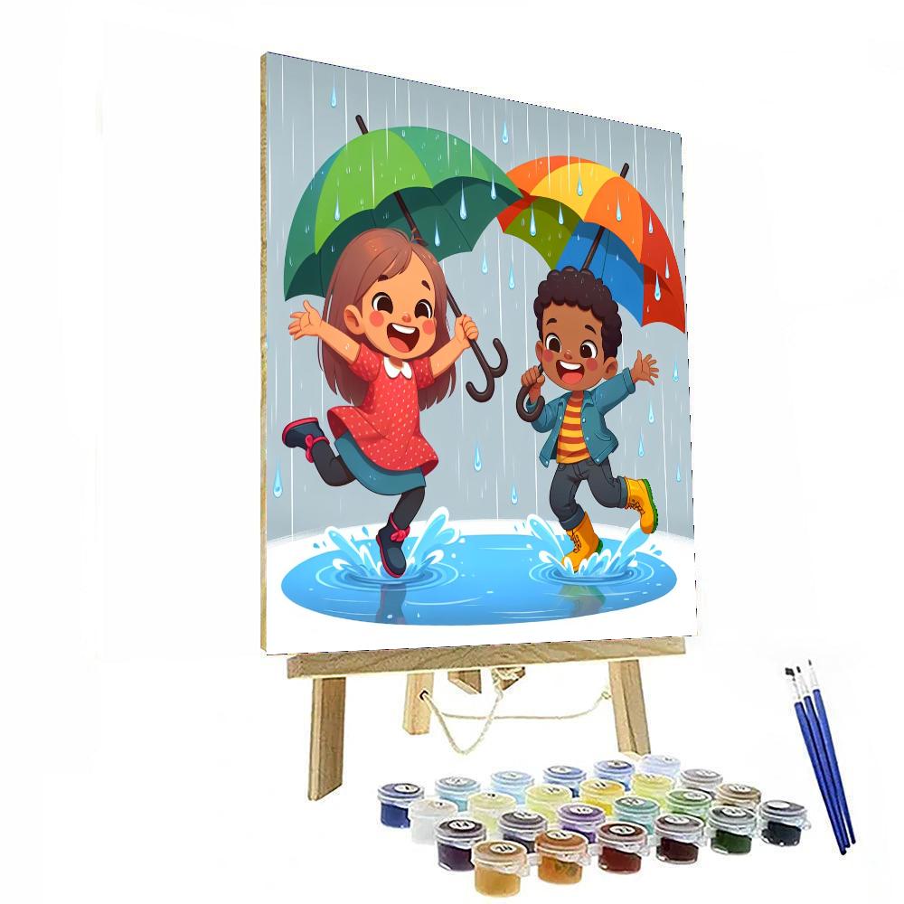 Giggle In The Rain Paint By Numbers Art