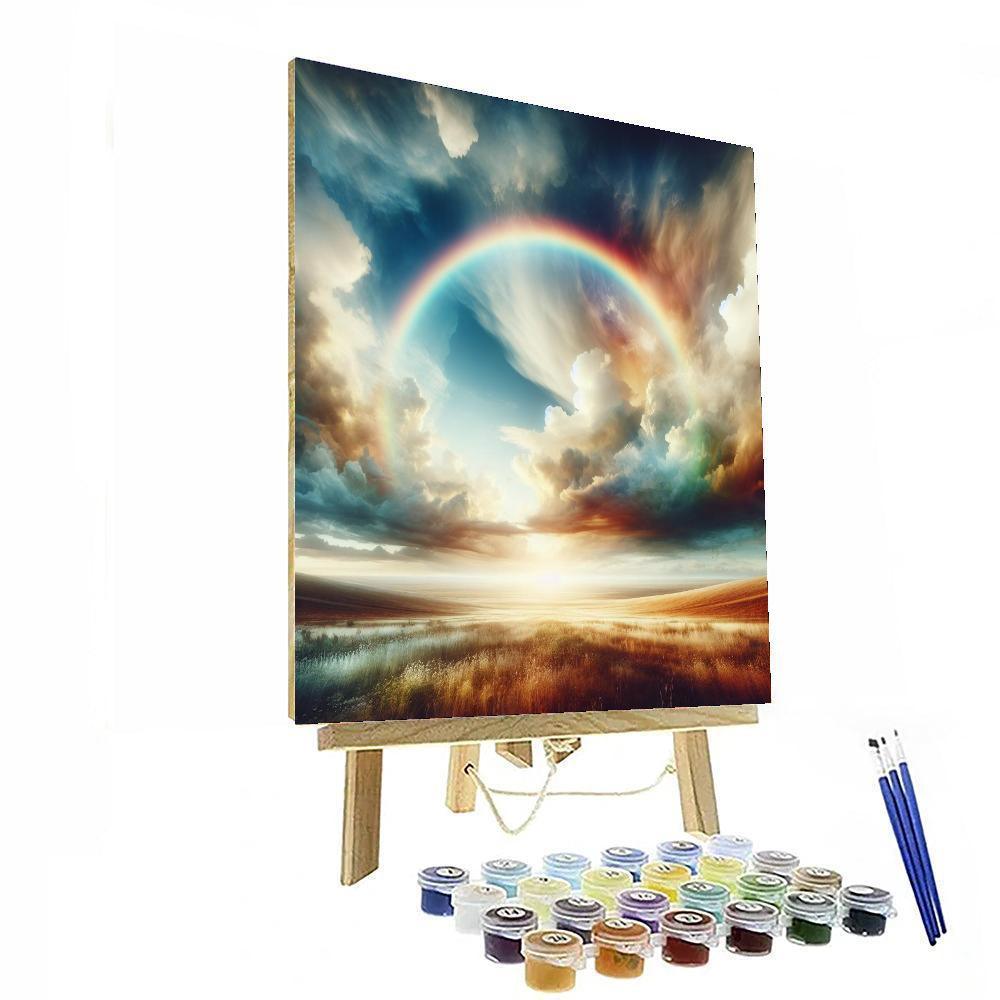 Rainbow Over The Plains Paint By Numbers Art