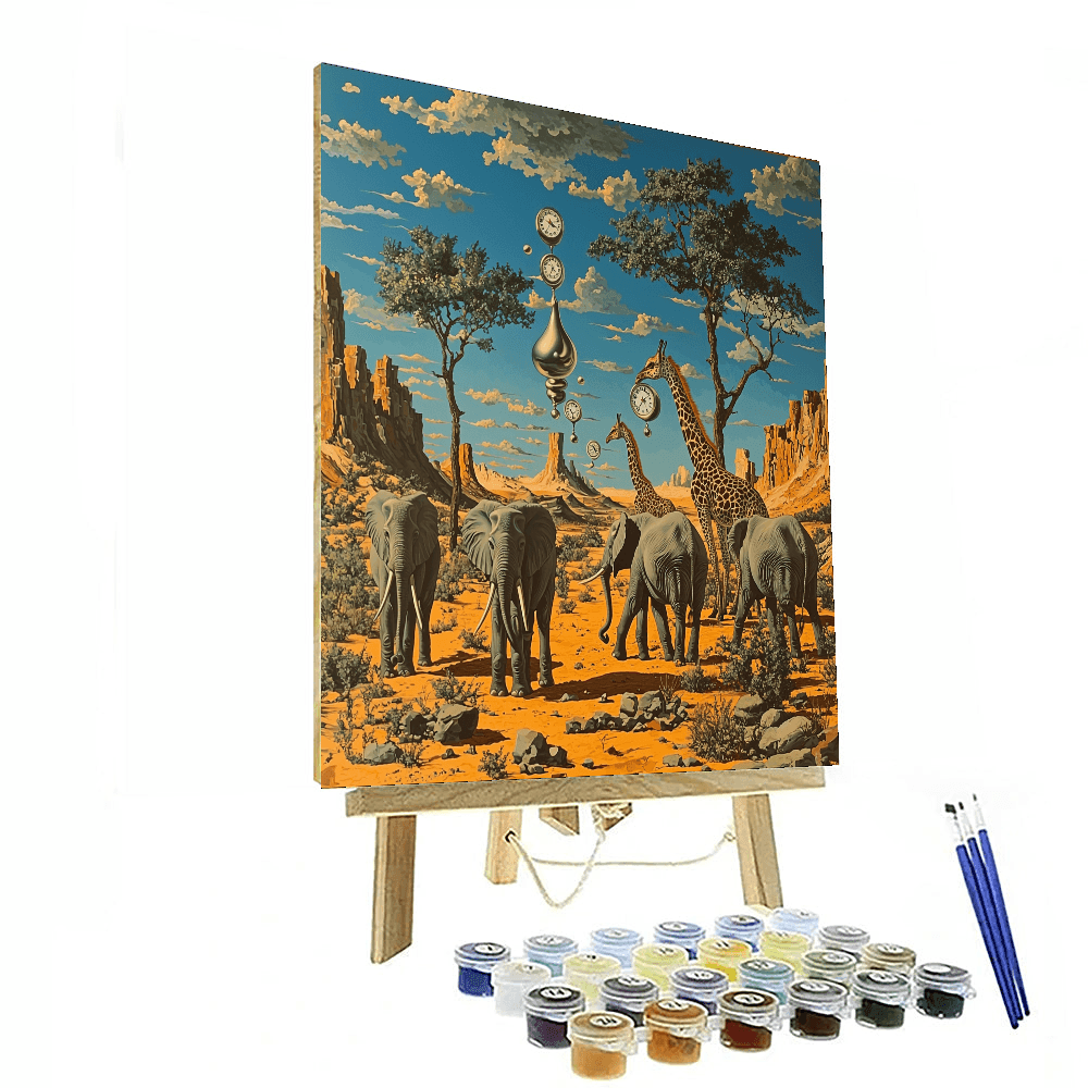 Salvador Dalí Inspired Surreal Wildlife Safari  Paint By Number