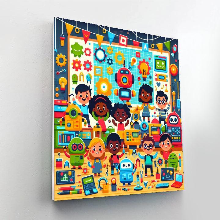 Robot Adventure Team Paint By Number