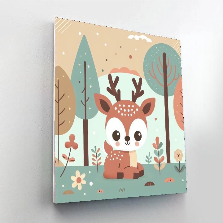 Playful Fawn Paint By Numbers