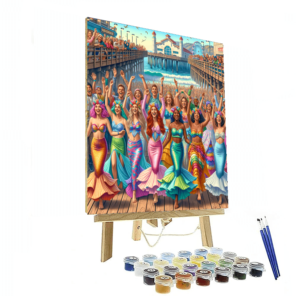 Mermaid Parade DIY Paint By Numbers