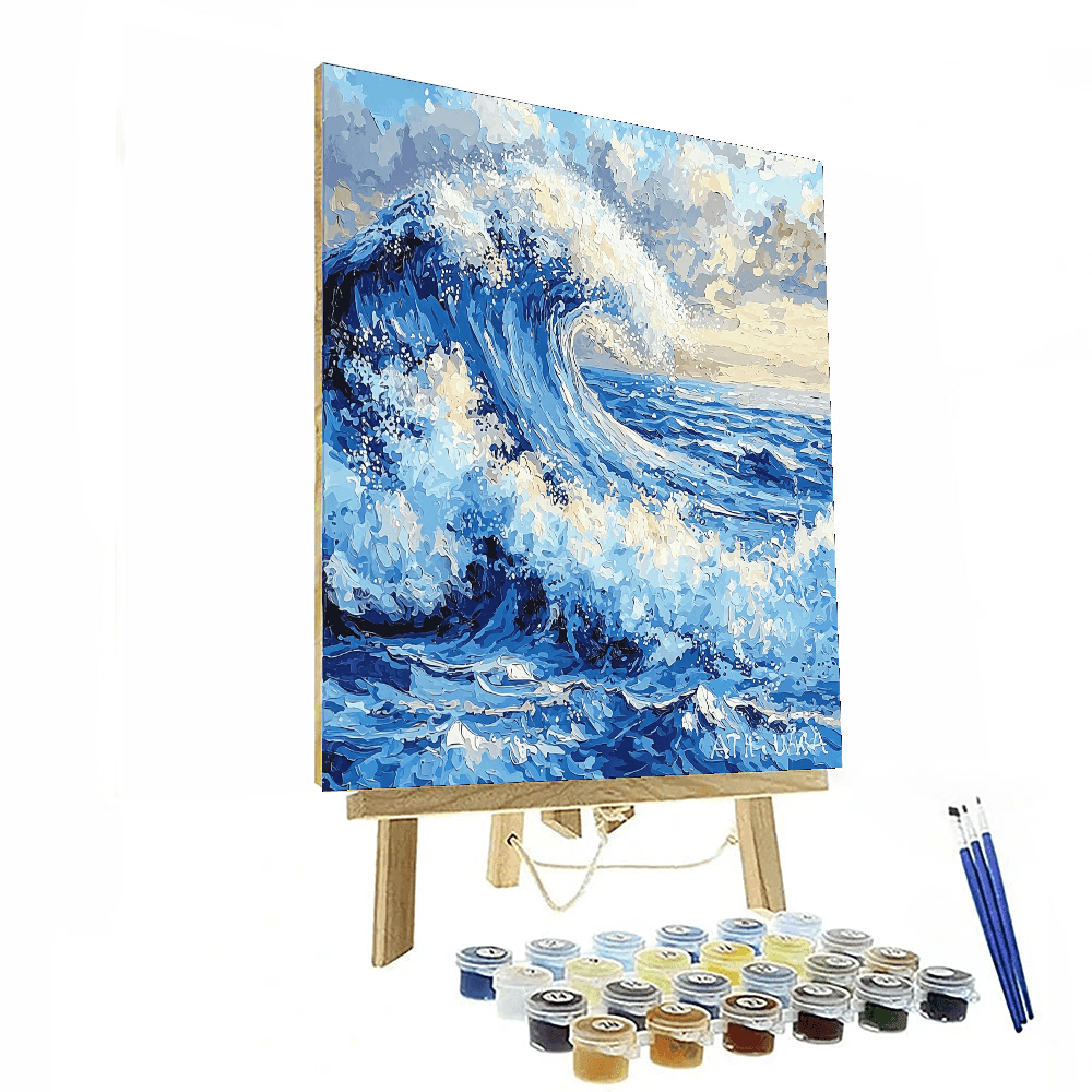 Hokusai Inspired Oceanic Tides  DIY Paint By Numbers