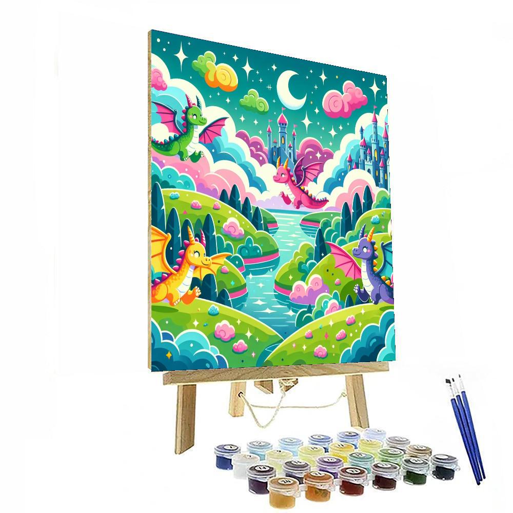 Fantasy Adventure With Dragons DIY Paint By Numbers