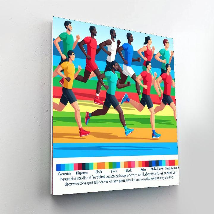 Rainbow Run Paint By Numbers Art