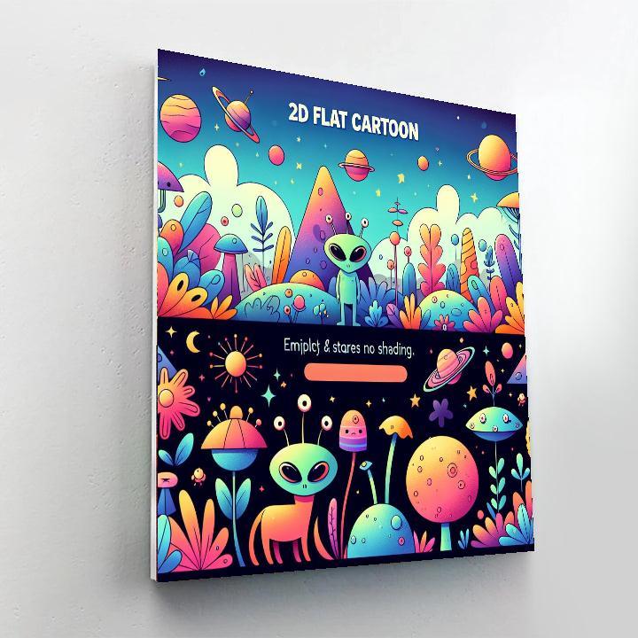 Alien Planet Adventure DIY Paint By Numbers