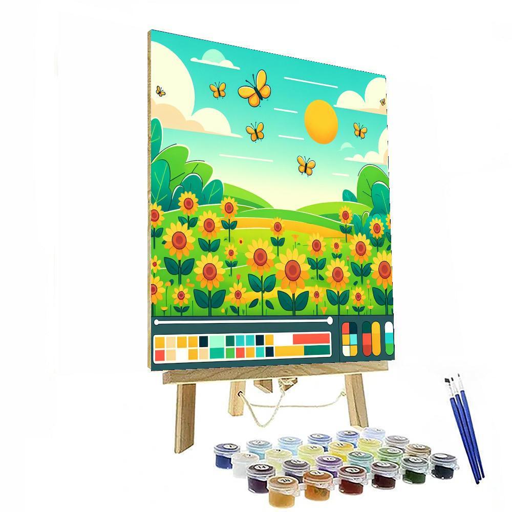 Sunflower Field Follies Paint By Numbers
