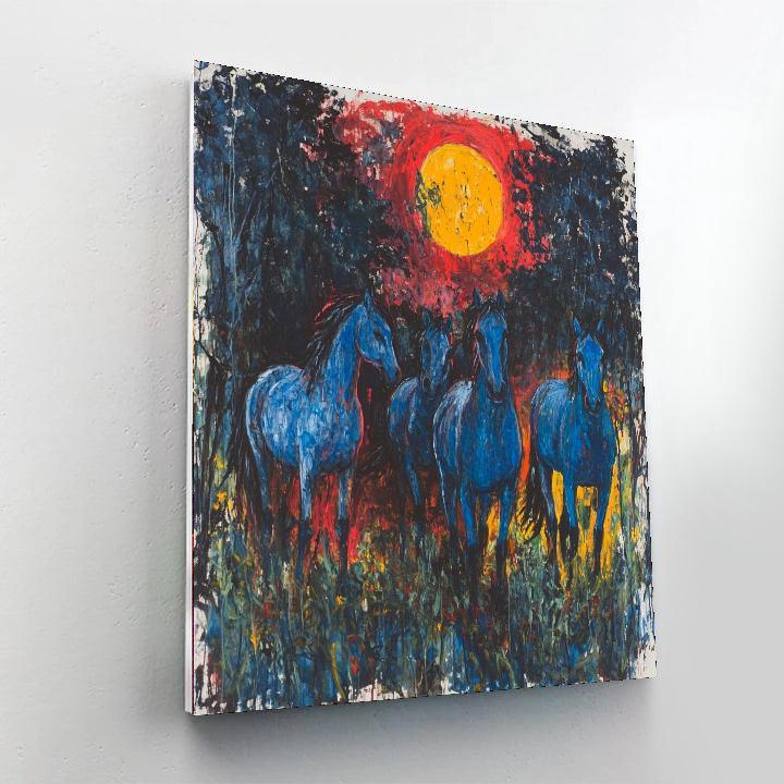 Franz Marc Inspired Nocturnal Animal Kingdom  Paint By Numbers Kits