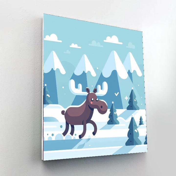 Mountainous Moose Meander Paint By Color
