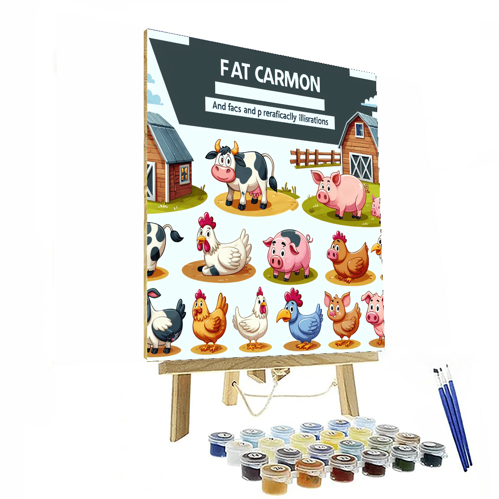 Friendly Farmyard Frolix Painting By Numbers Kit