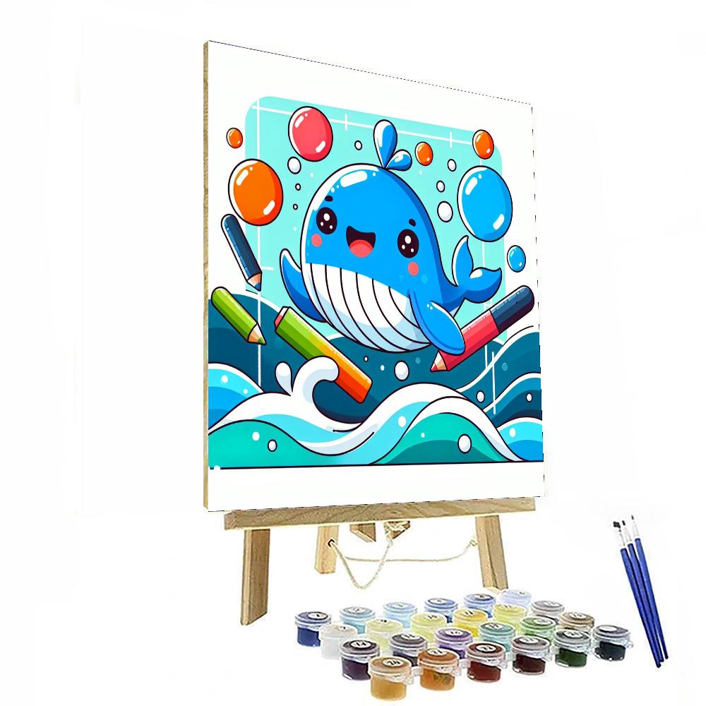 Fun-loving Whale Numbered Painting Kits