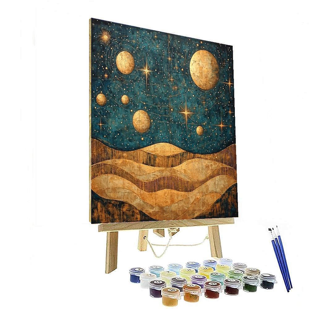 Leonardo Da Vinci Inspired Planetary Illumination  Paint By Number