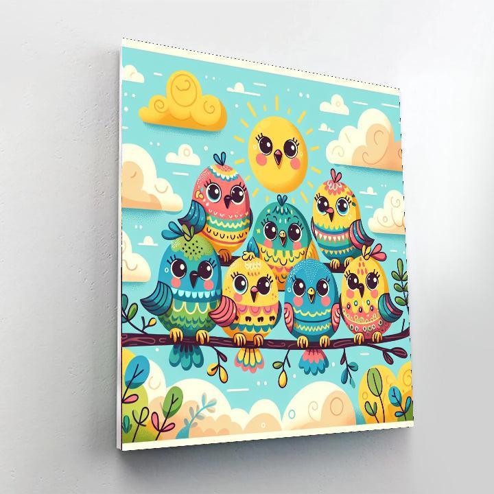 Chirpy Birds Gathering Paint By Numbers Kits
