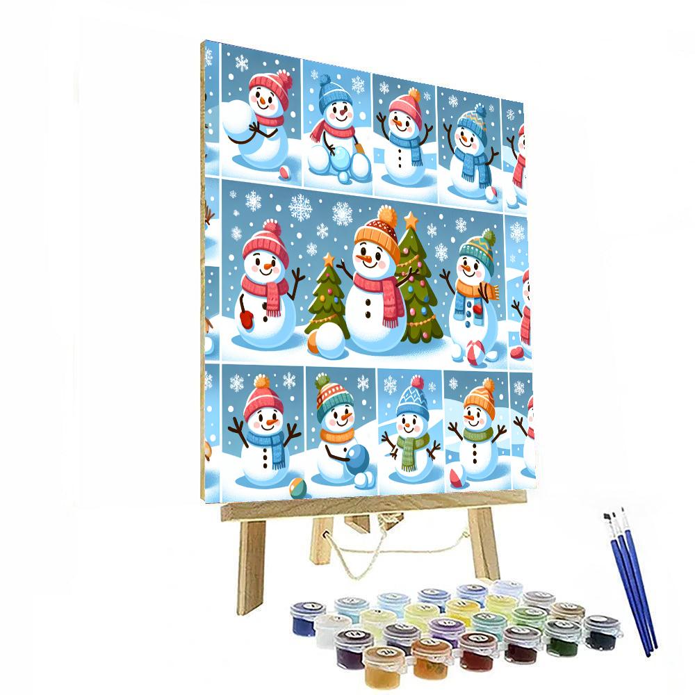 Silly Snowman Party Paint By Numbers Kits