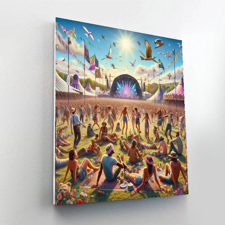 Glastonbury Festival - Somerset, United Kingdom Number Painting