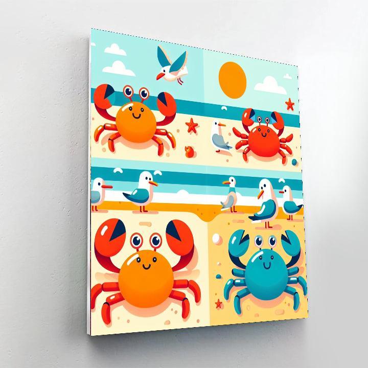 Sunny Seaside Stroll Paint By Numbers Art