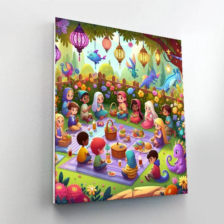 Mystical Garden Gathering Painting Number Kit