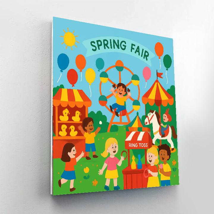 Spring Fair Festival Painting By Numbers Kit