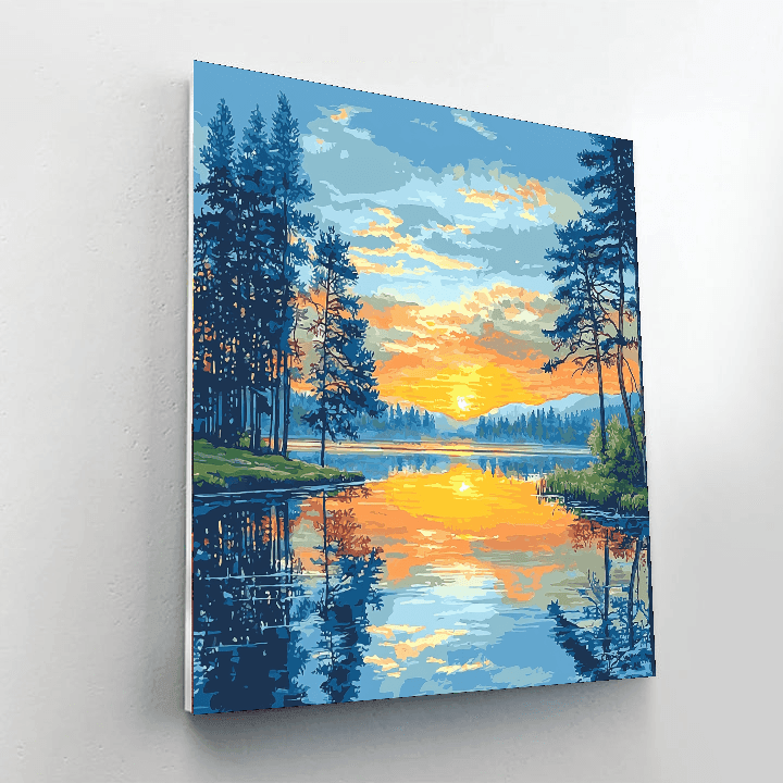 John William Waterhouse Inspired Romantic Lake Reflection  Paint By Numbers Kits