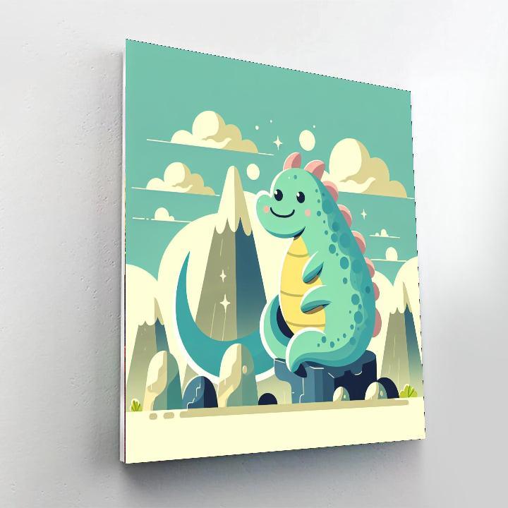 Mystical Mountain Dragon Paint By Number