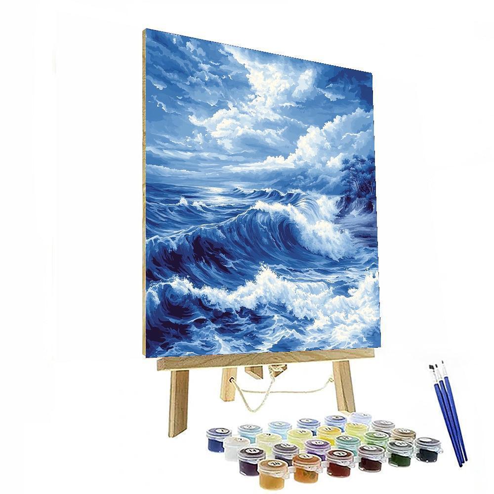 Hokusai Inspired Magical Ocean Breeze  Painting By Numbers Kit