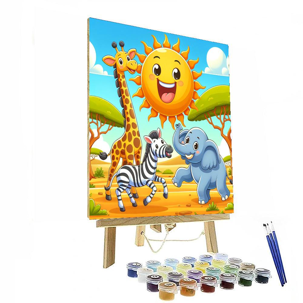 Adventurous Safari Friends Numbered Painting Kits