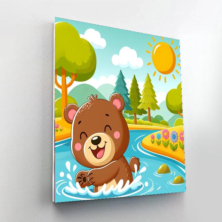 Bubbling Bear Numbered Painting Kits