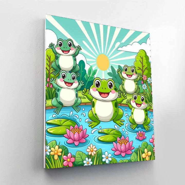 Fun Frogs Numbered Painting Kits