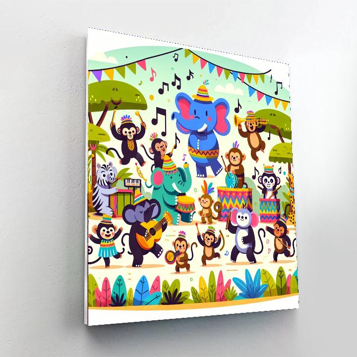 Jubilant Jungle Festival Numbered Painting Kits