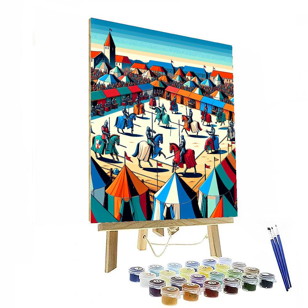 Medieval Tournament Grounds Paint By Color