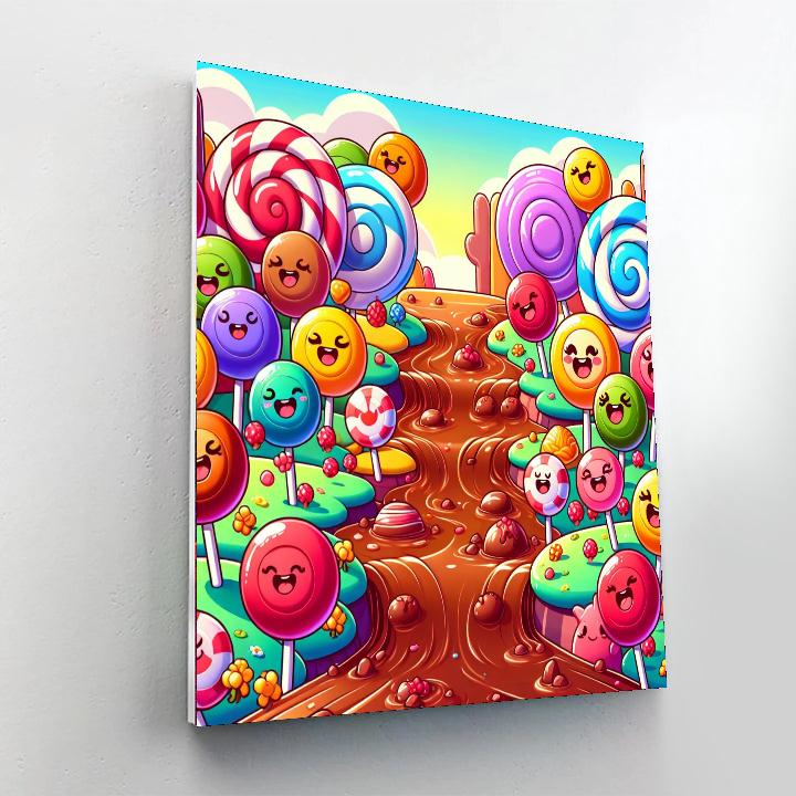 Sweet Adventure In Candyland Numbered Painting Kits