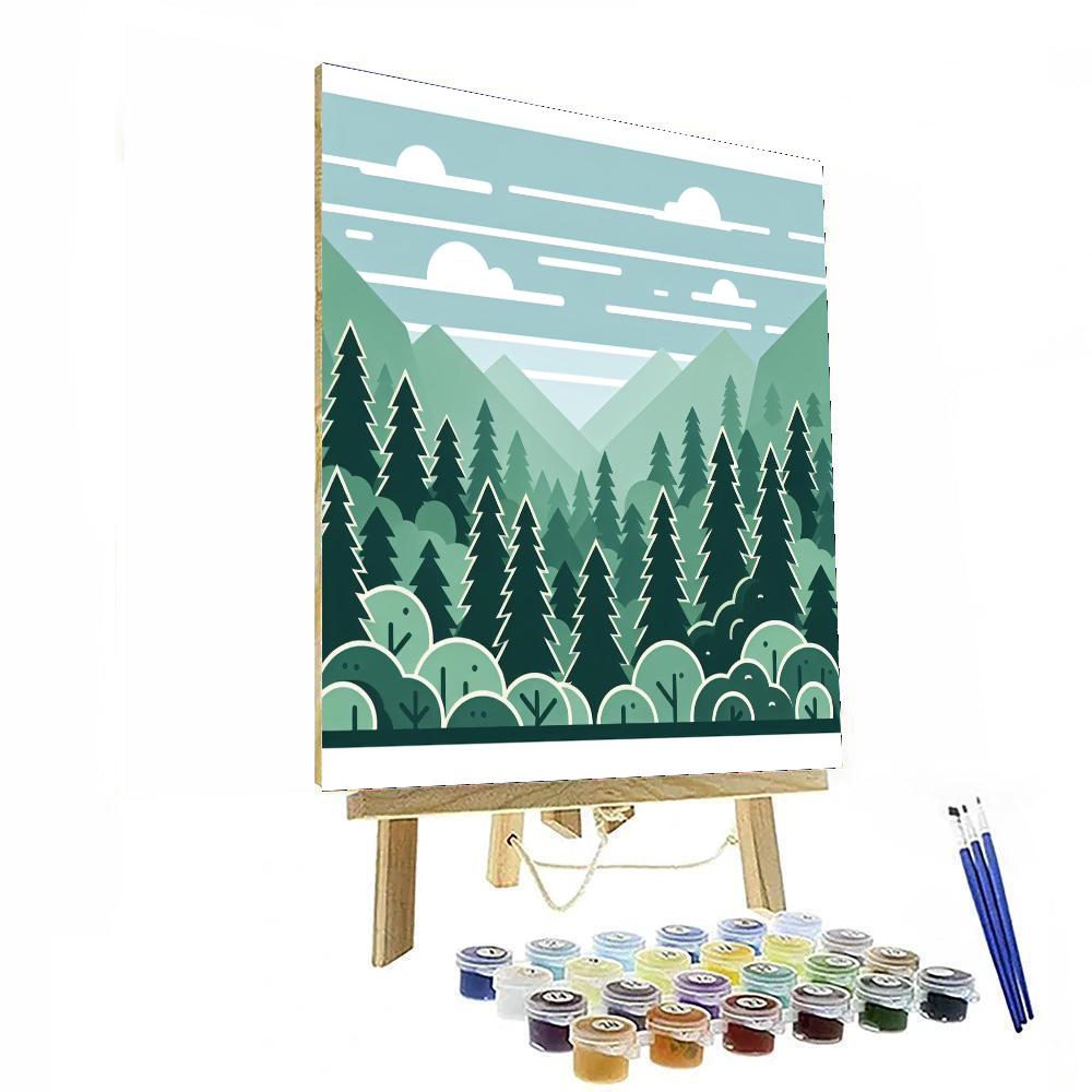 Peaceful Pines Numbered Painting Kits