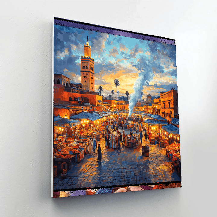 Djemaa El-fna - Marrakesh Paint By Numbers Kits