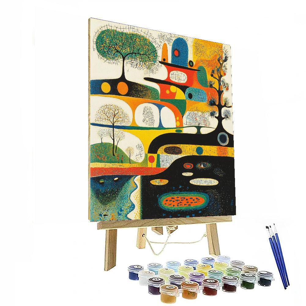 Joan Miró Inspired Imaginary Landscapes  Number Painting