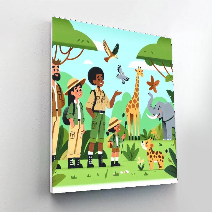 Safari Jungle Exploration Number Painting