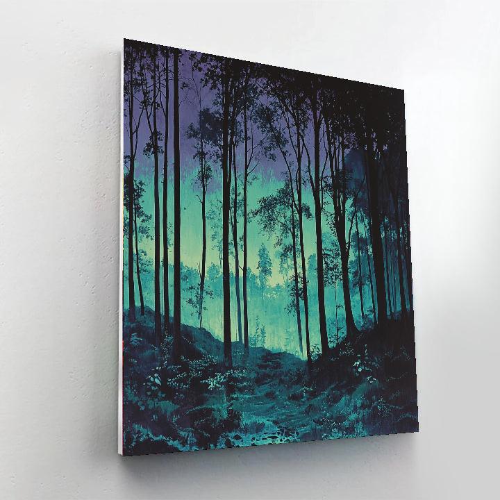 Caspar David Friedrich Inspired Gothic Forest Twilight  Paint By Number