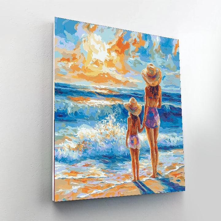 Mommy And Me On The Beach Paint By Number