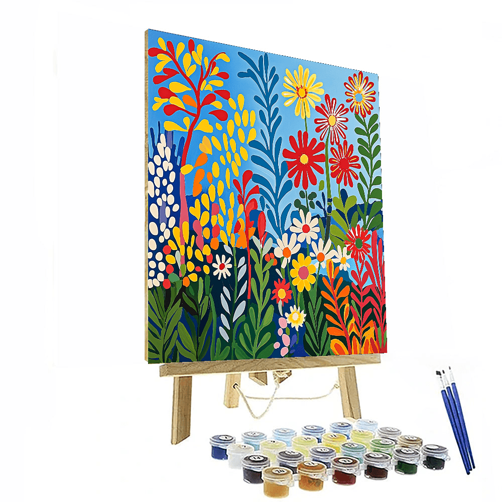Henri Matisse Inspired Whimsical Garden Fiesta - DIY Painting By Numbers Kit