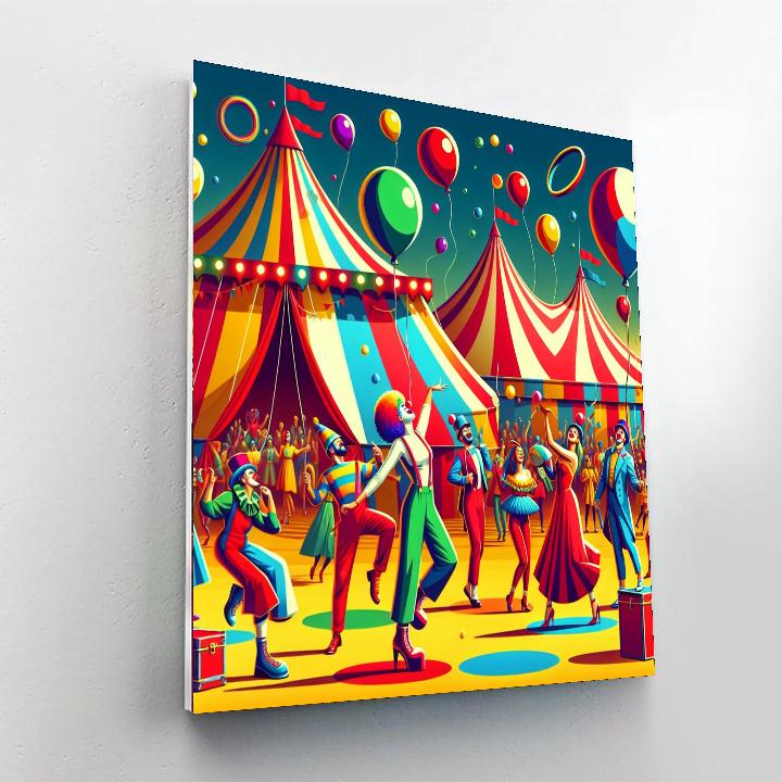Whimsical Circus Town Paint By Color