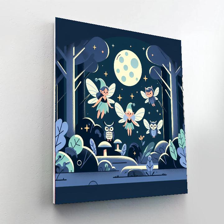 Moonlit Forest Stroll Paint By Numbers Art