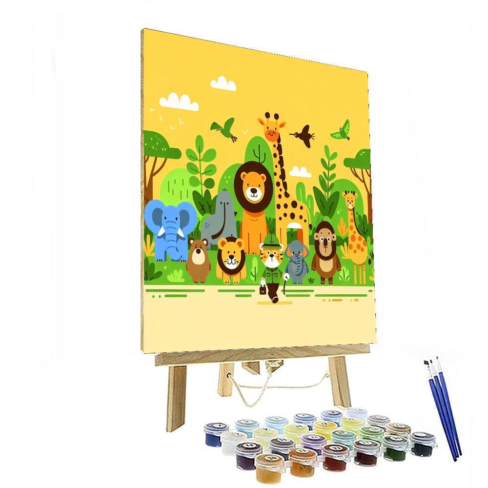 Joyous Jungle Safari Numbered Painting Kits