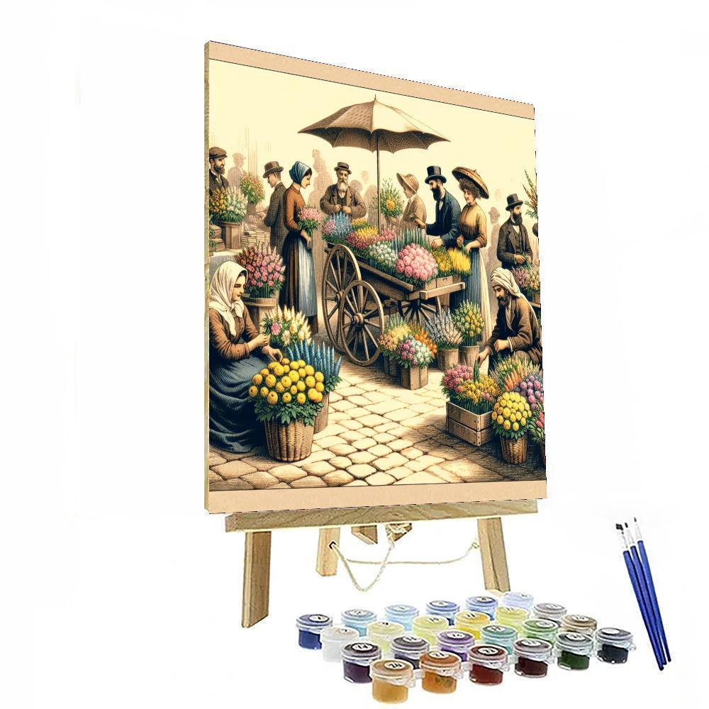 Vintage Flower Market Paint By Numbers Kits