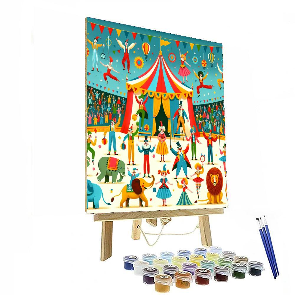 Colorful Circus Fun Painting Number Kit