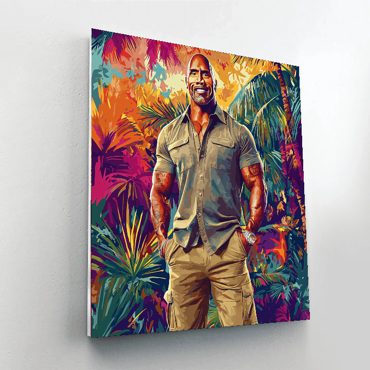 Dwayne Johnson: The Rock Solid Force Of Action Paint By Number
